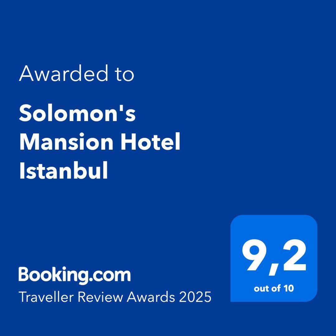Solomon'S Mansion Hotel Istanbul Exterior photo